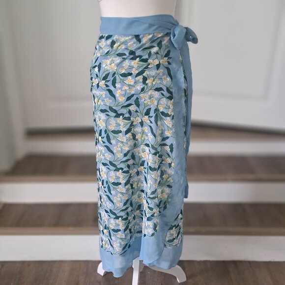 IDOPIO 3 Piece  Floral Bikini  with Cover Up Maxi Sarong Sz. Large NWT - Picture 9 of 14